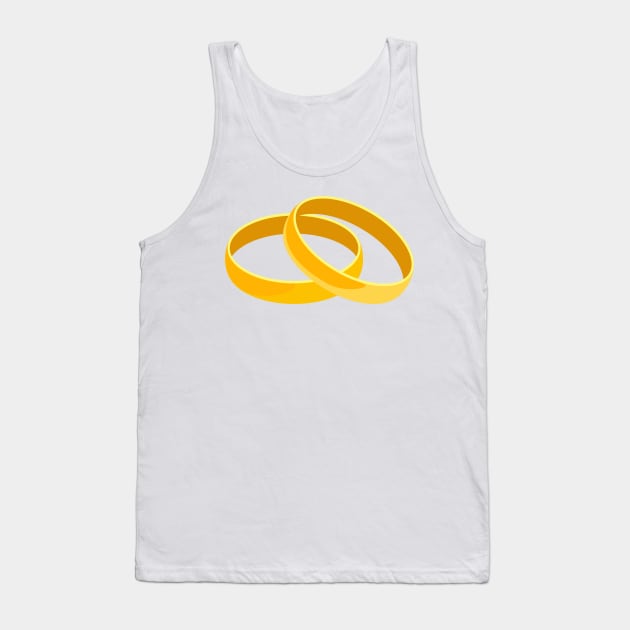 Gold Wedding Rings Or Engagement Bands Tank Top by THP Creative